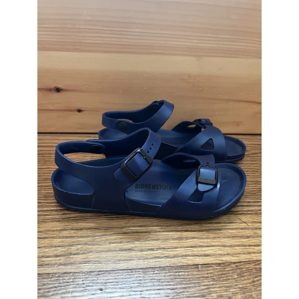 BIRKENSTOCK RIO NAVY EVA ANKLE STRAP SANDAL 34 US Women's Size 3-3.5 Kids
